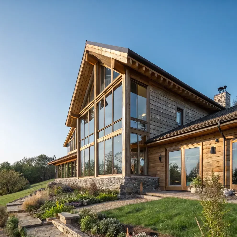 A modern home with sleek solar panels installed, showcasing the aesthetic appeal and seamless integration of solar technology with residential architecture.